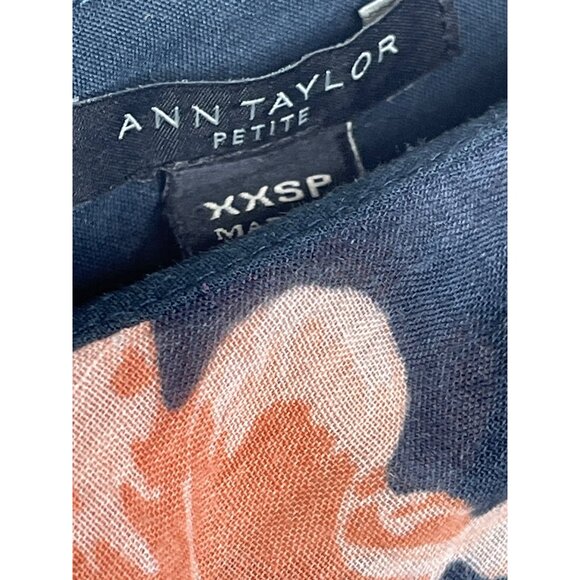 Ann Taylor Petites XXSP One Shoulder Floral Top Blouse Summer Casual - Picture 7 of 12